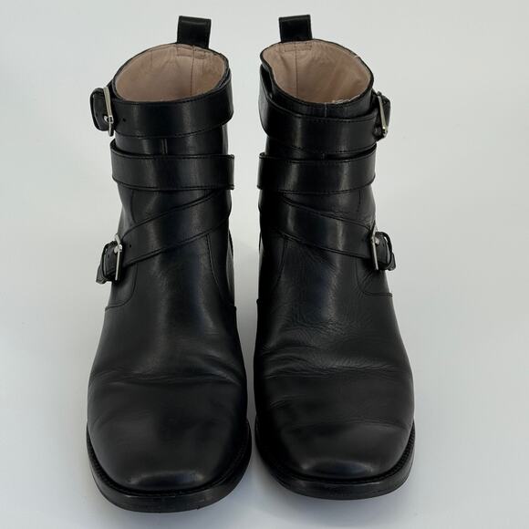 Derek Lam 10 Crosby Women Boots Leather Coleen Buckle Moto Grunge Biker Size 8.5 - Picture 11 of 12